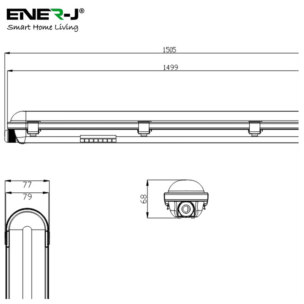 ENER-J Noncorrosive LED Emergency Batten 150cm Image 8