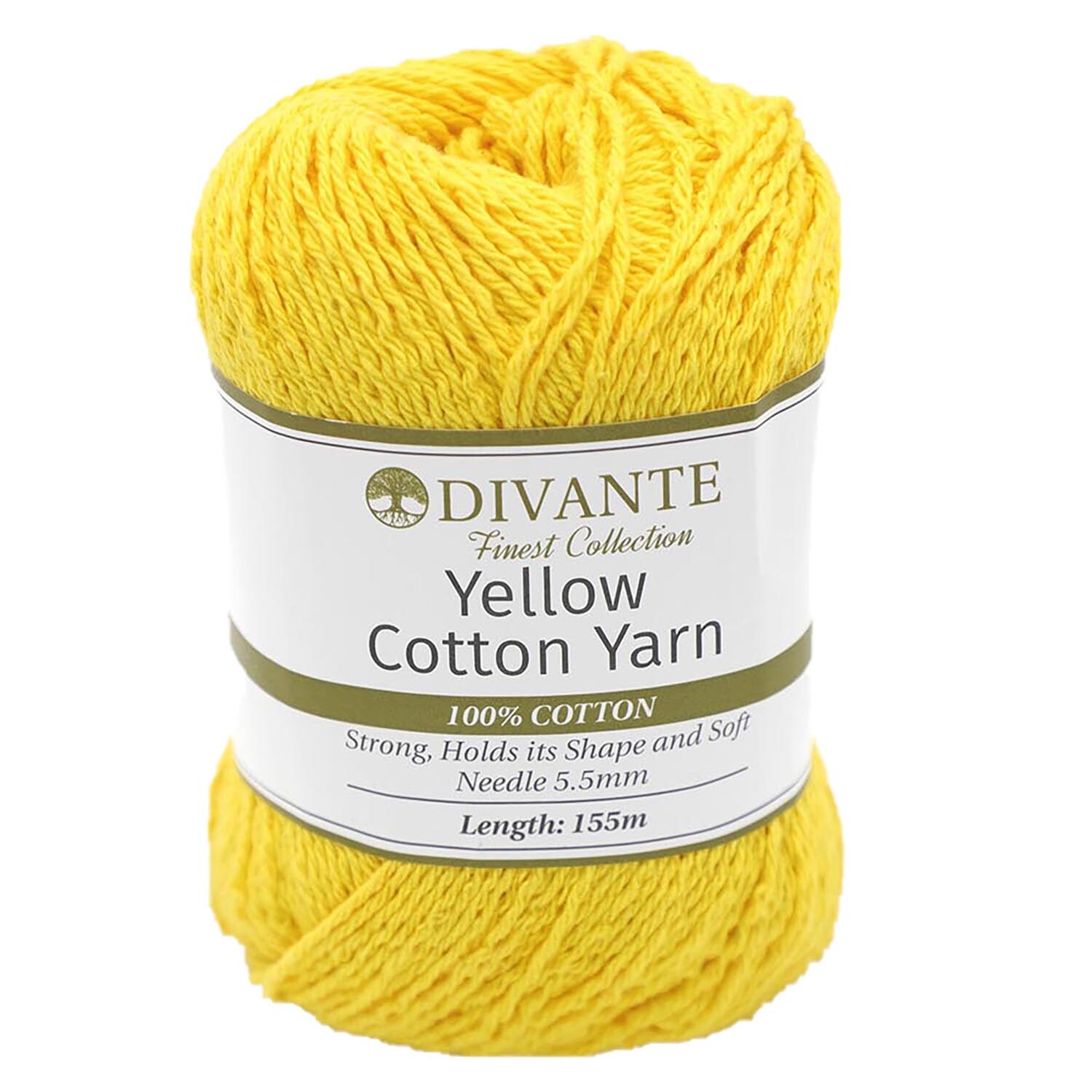 Divante Yellow Cotton Yarn 100g Image