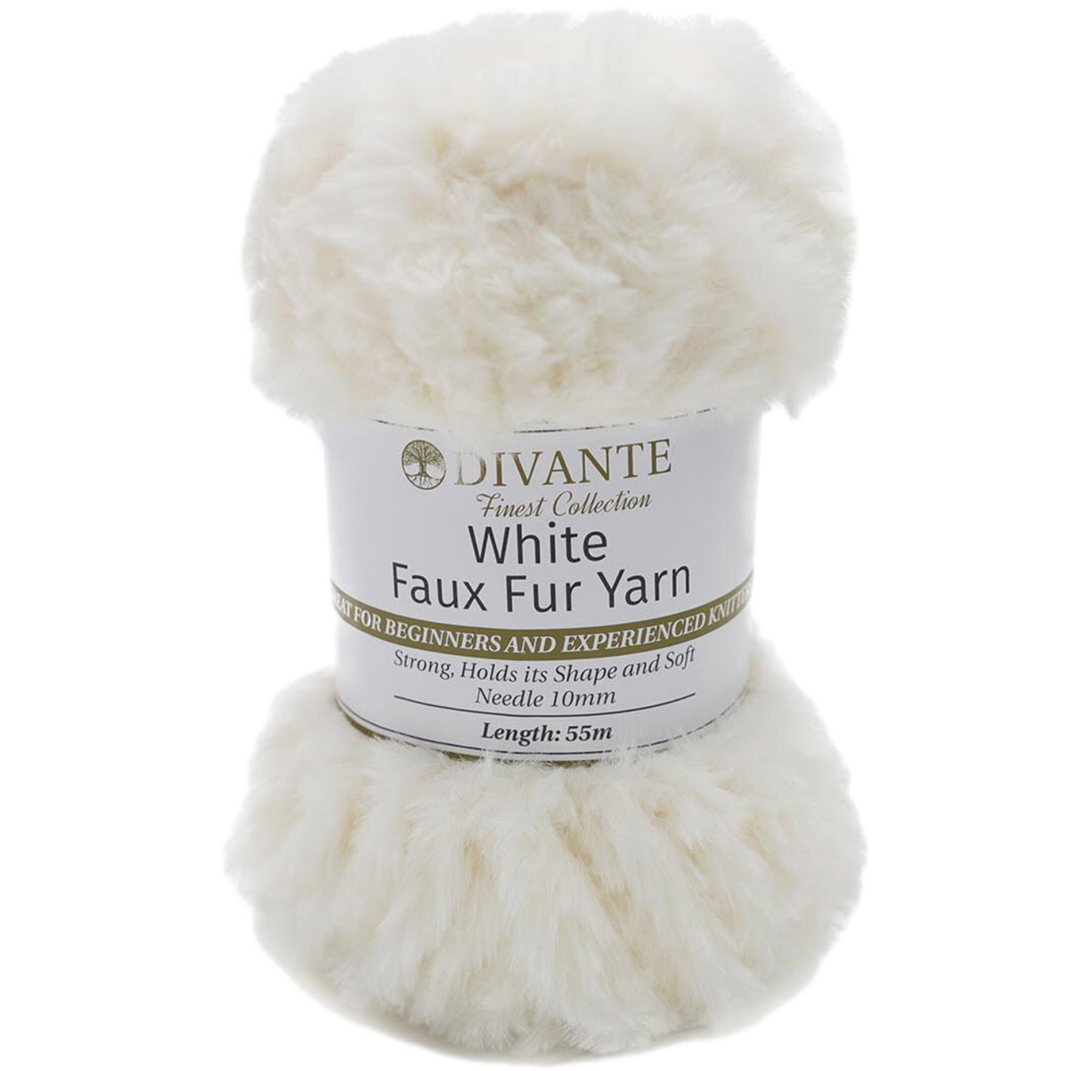 Divante White Faux Fur Fluffy Yarn Image