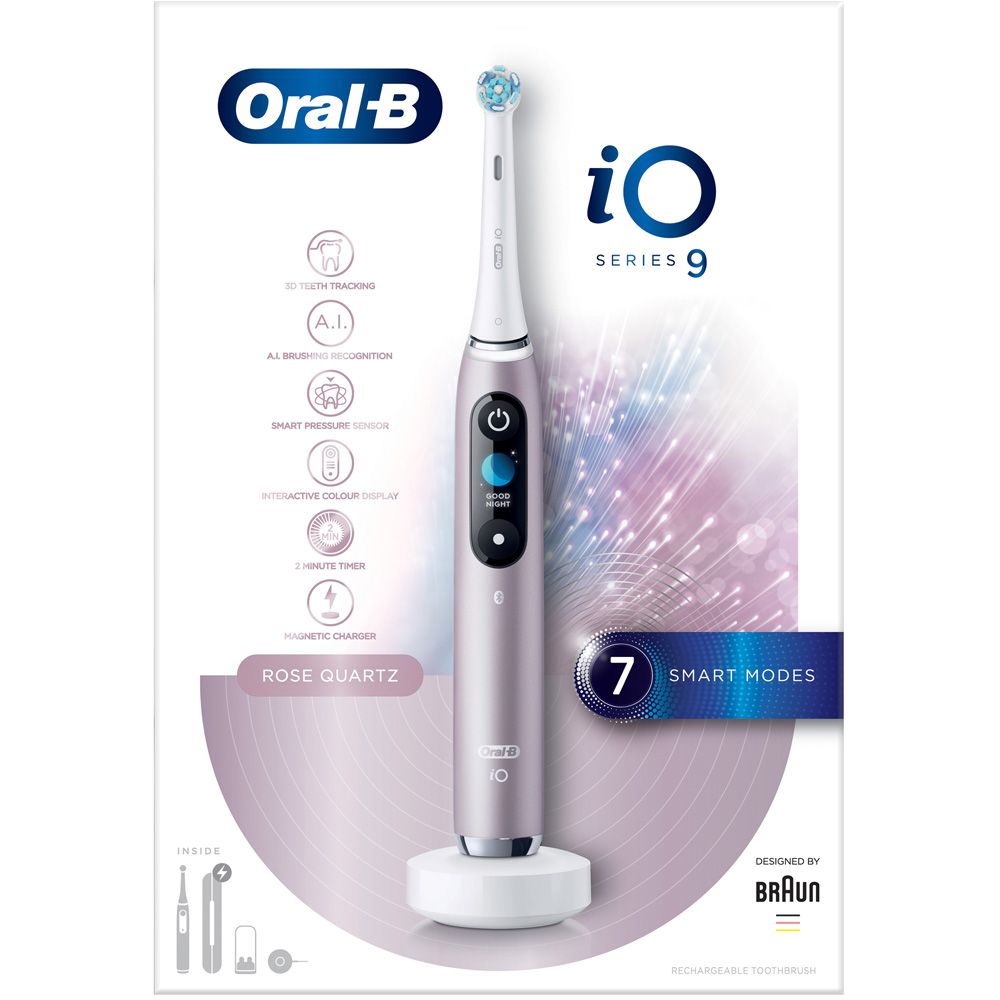 Oral-B iO Series 9 Rose Quartz Rechargeable Toothbrush Image 1