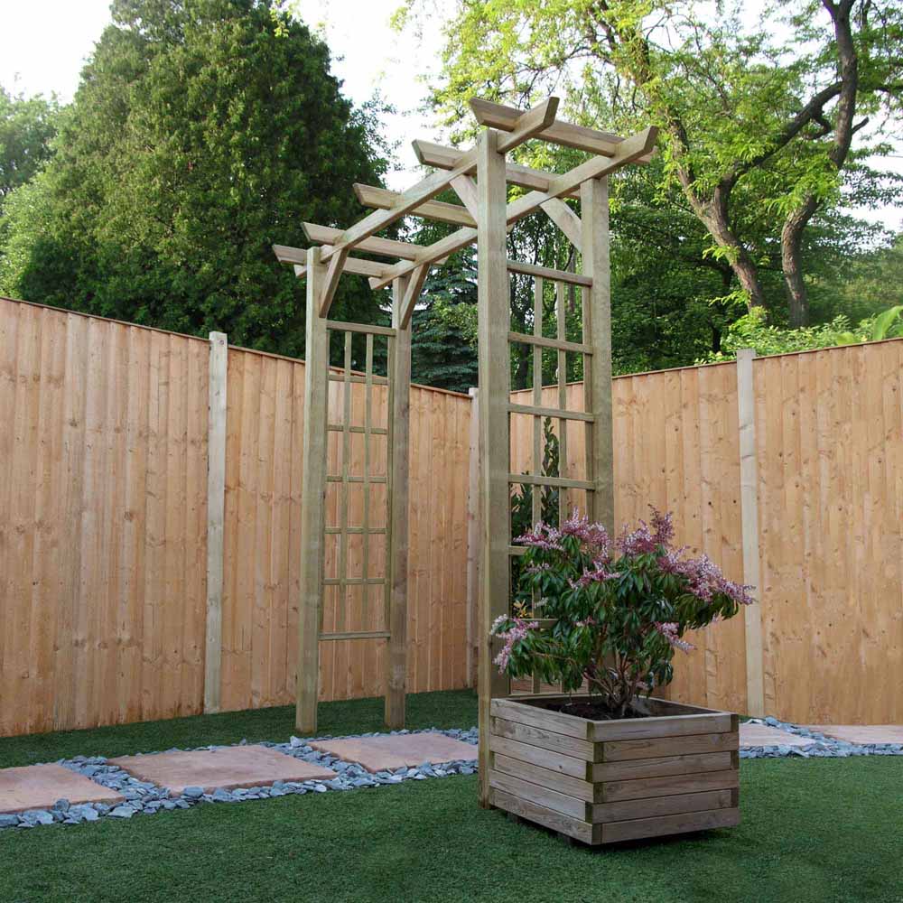 Mercia 6.8 x 6.8 x 2.3ft Pressure Treated Flat Top Garden Arch Image 3