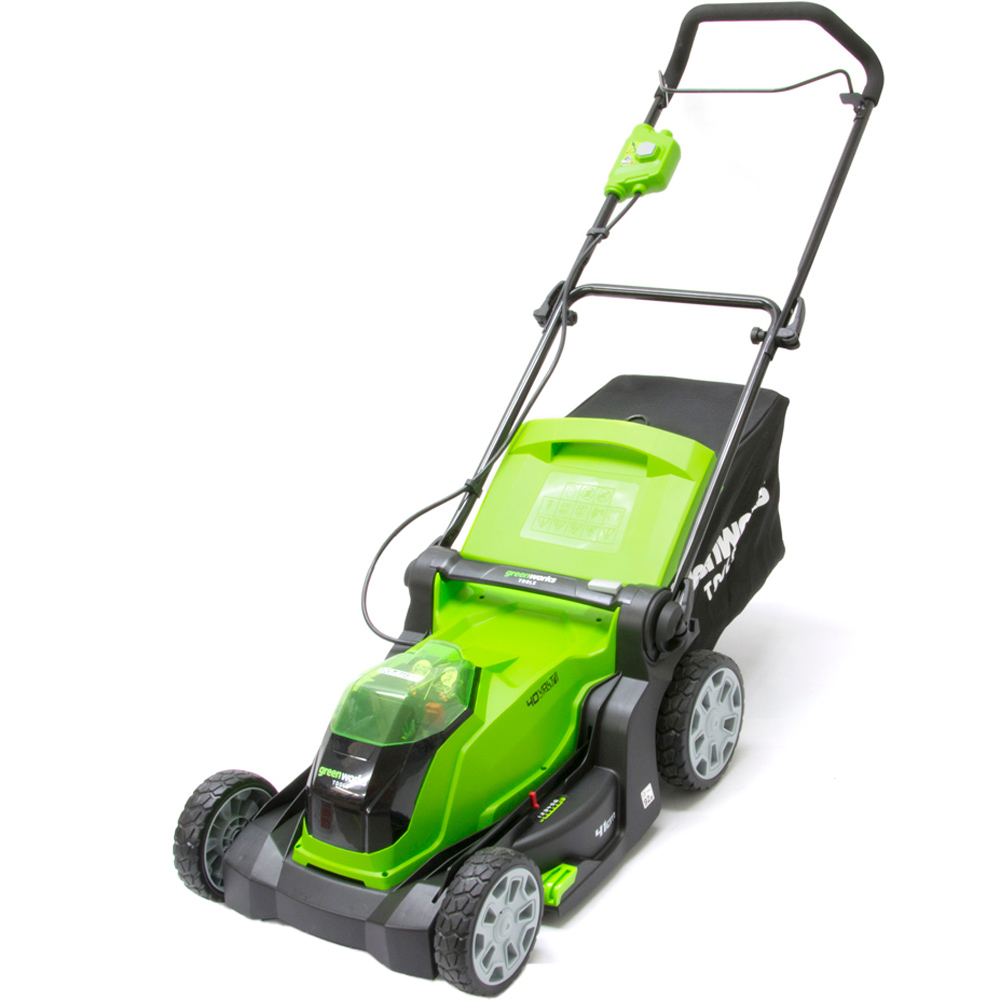 Greenworks GWG40LM41K2X 40V Hand Propelled 41cm Rotary Lawn Mower Image 2