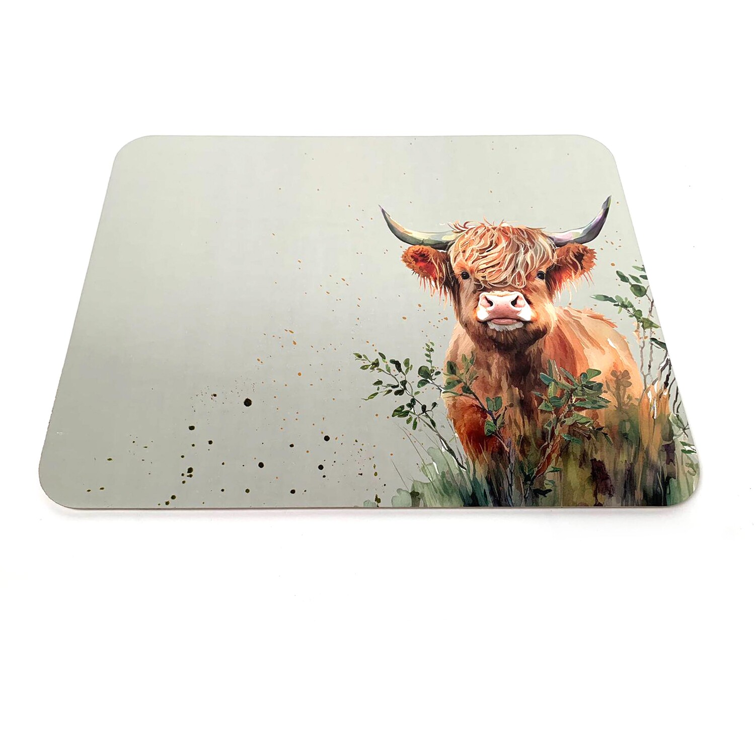 Set of 6 Highland Cow Placemats - Natural Image 1