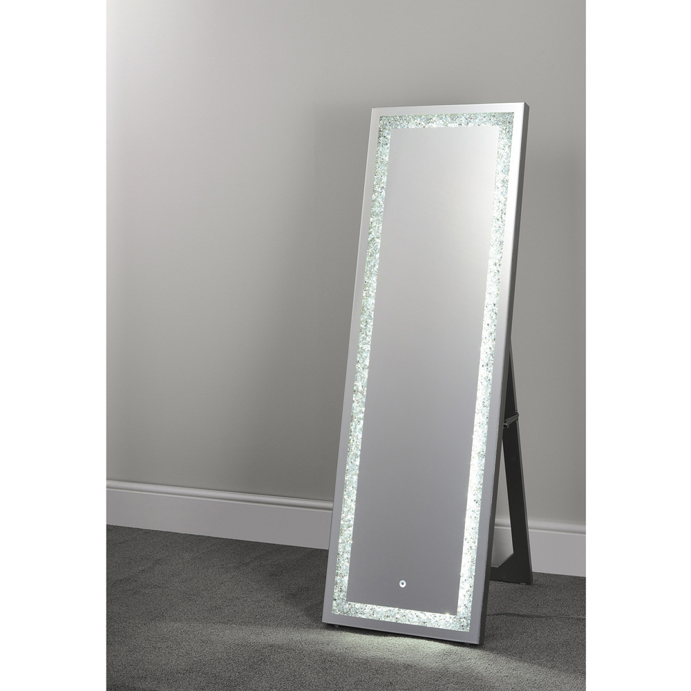 Crystal Effect LED Free Standing Mirror 153 x 48cm Image 2