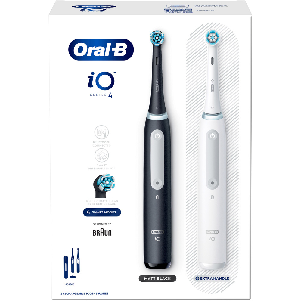 Oral-B iO Series 4 Black and White Rechargeable Toothbrush Image 5