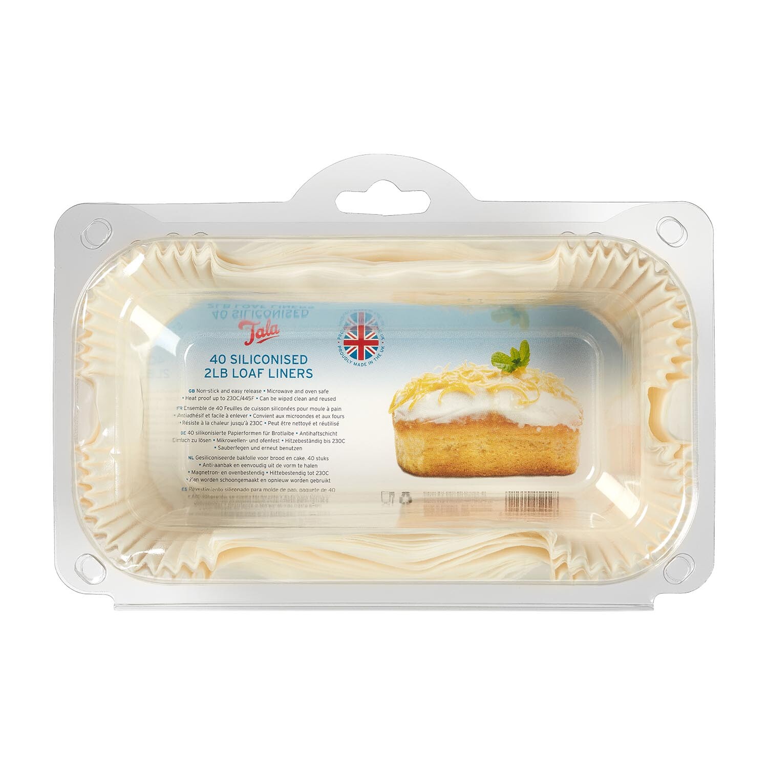 Pack of 40 Siliconised Loaf Liners - White Image 1