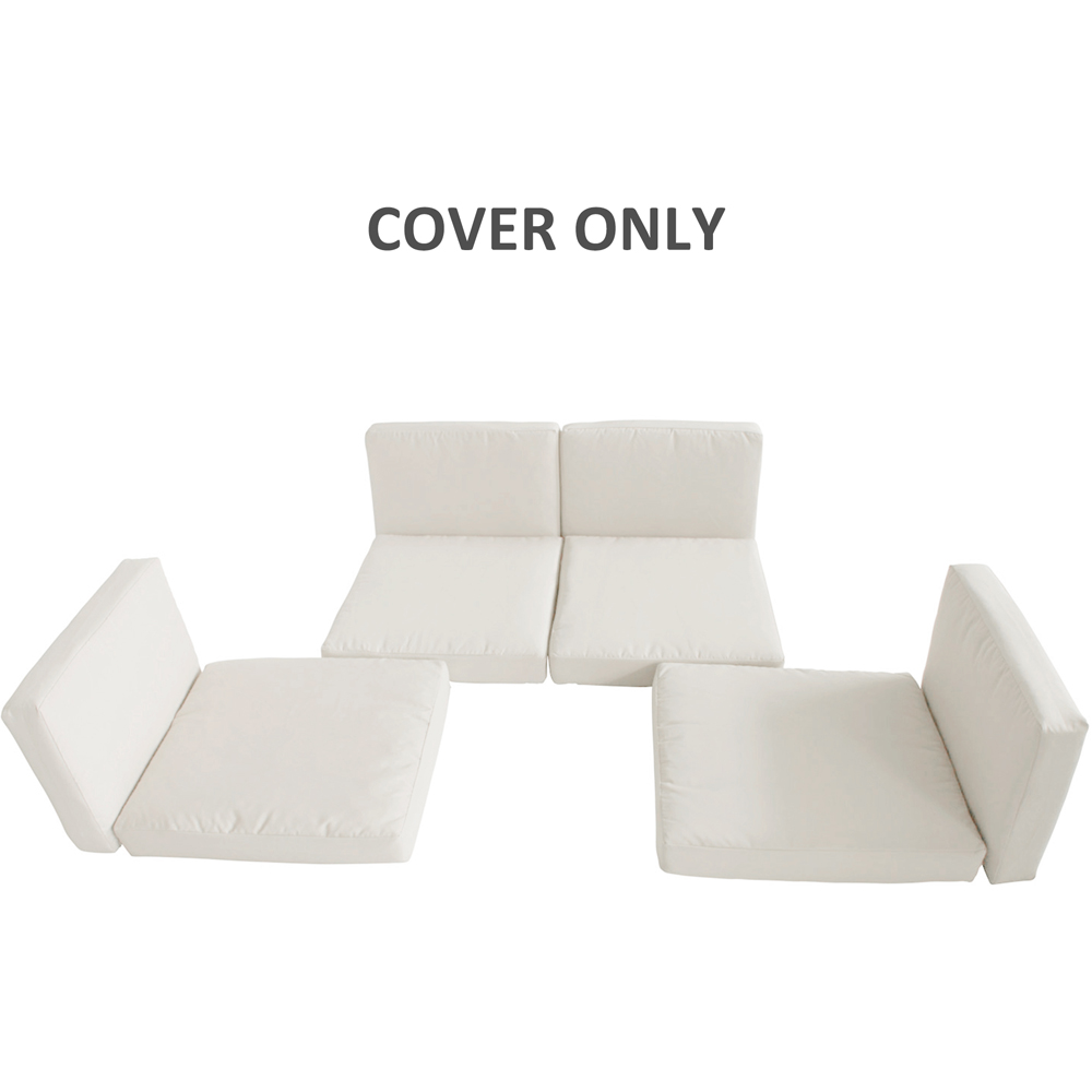 Outsunny Cream White Rattan Set Cushion Cover 8 Pack Image 2