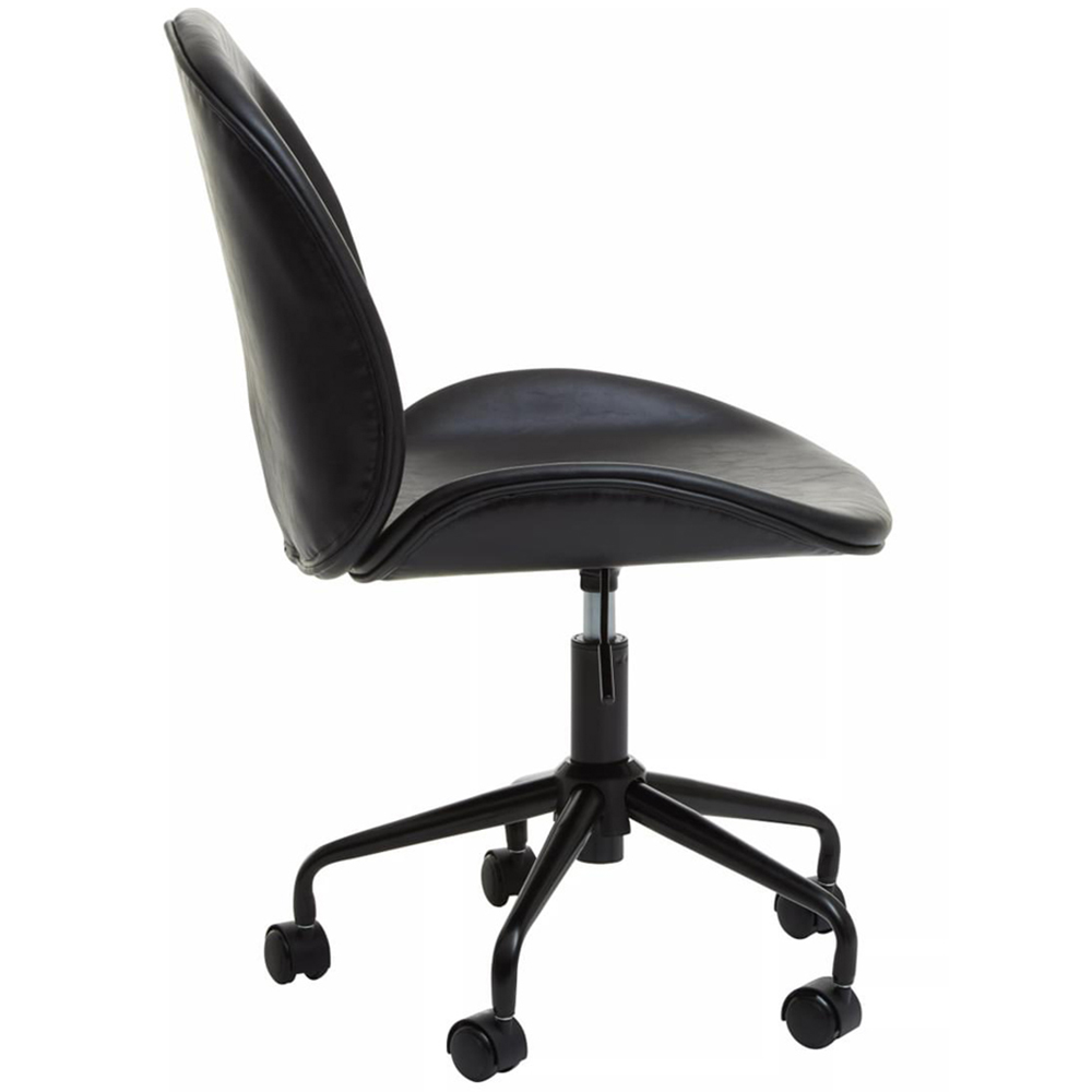 Premier Housewares Clinton Black Swivel Office Chair Image 4