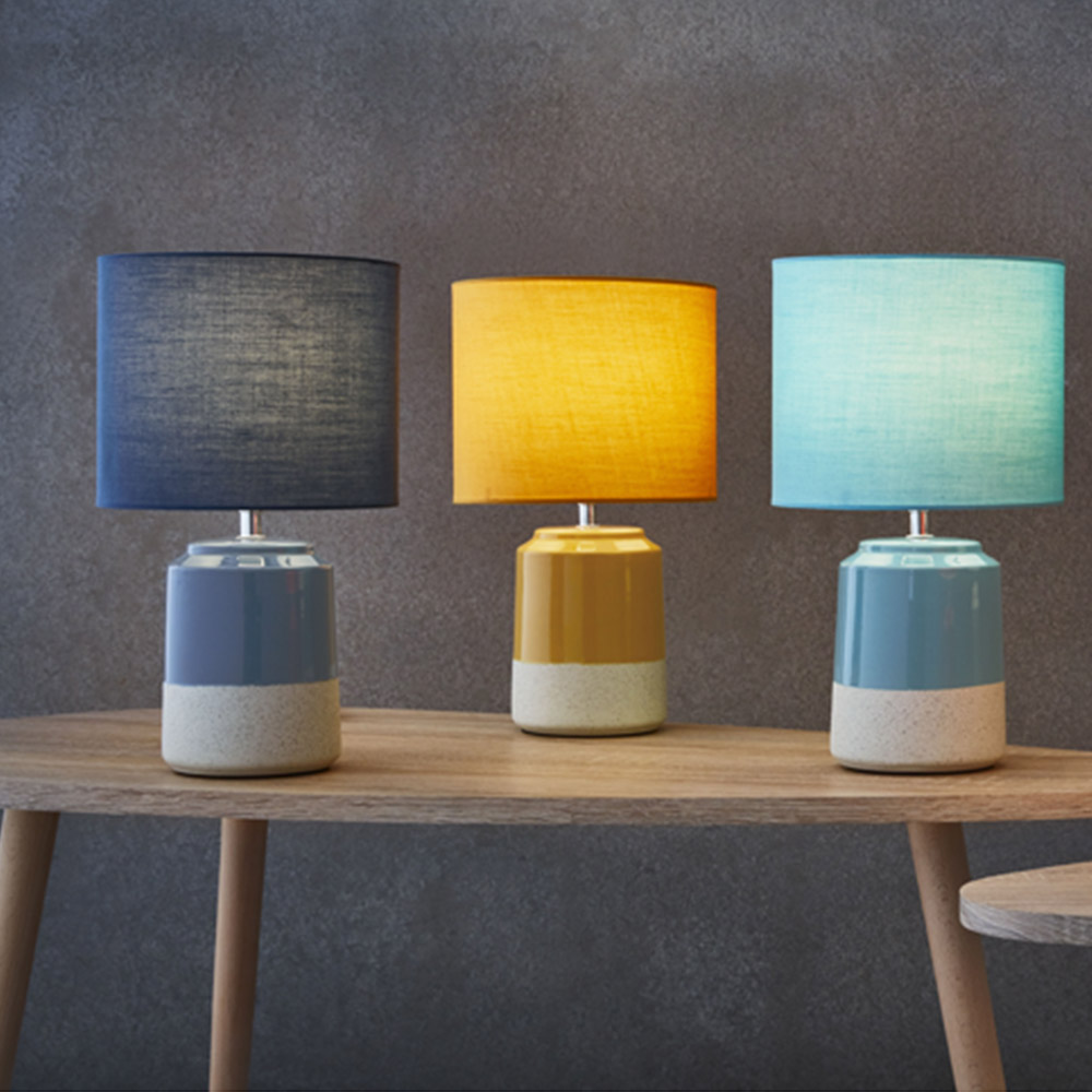 The Lighting and Interiors Denim Blue Pop Table Lamp Image 3