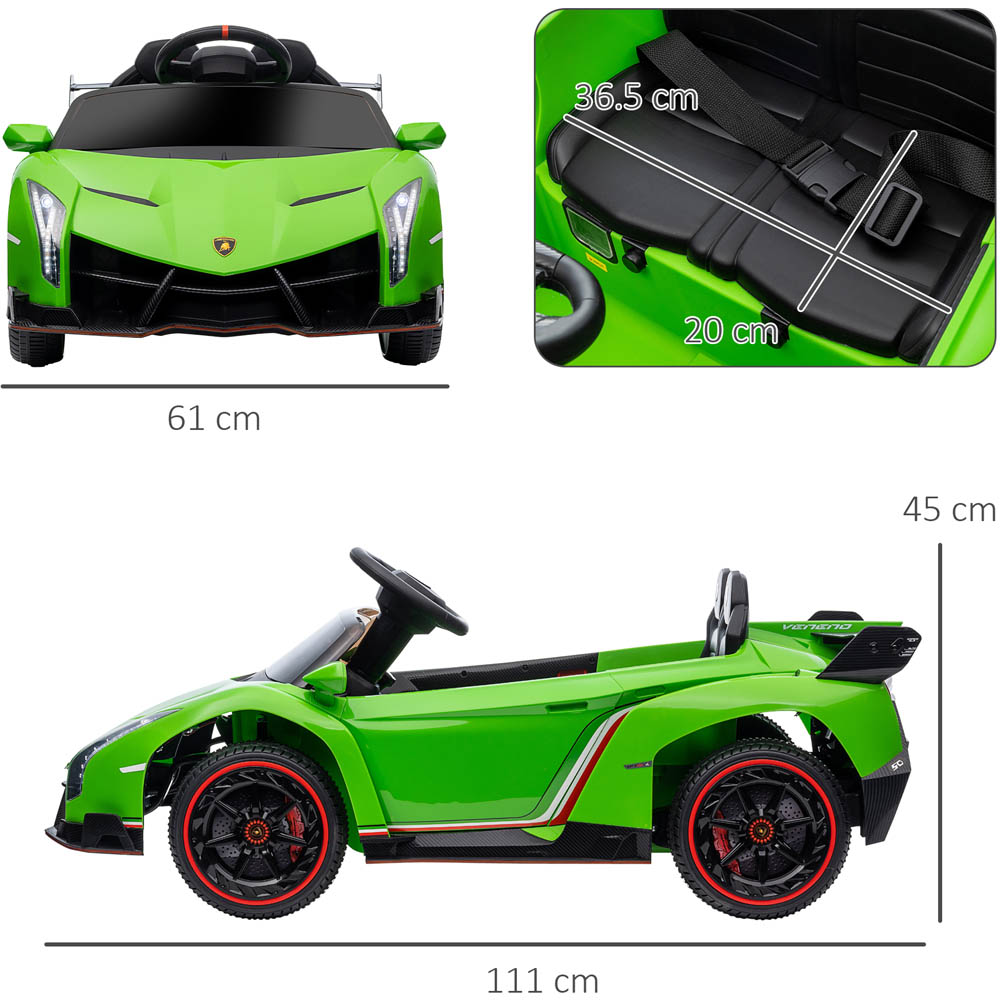 Tommy Toys Lamborghini Veneno Kids Ride On Electric Car Green 12V Image 6
