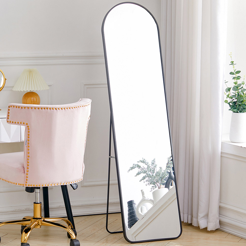 Living and Home Black Frame Full Length Standing Mirror 40 x 150cm Image 2