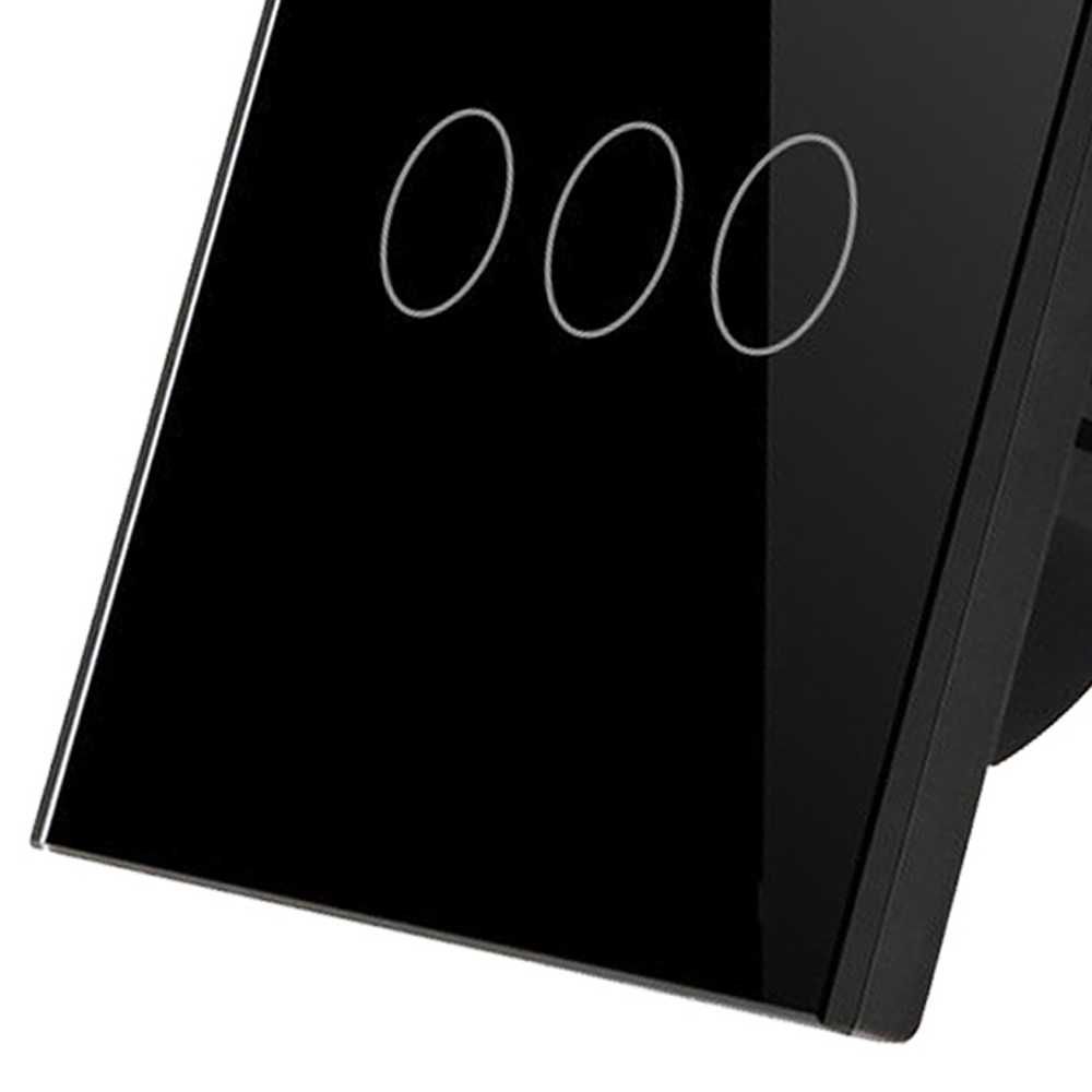 ENER-J 3 Gang Black Smart Wi-Fi Touch Switch Image 3