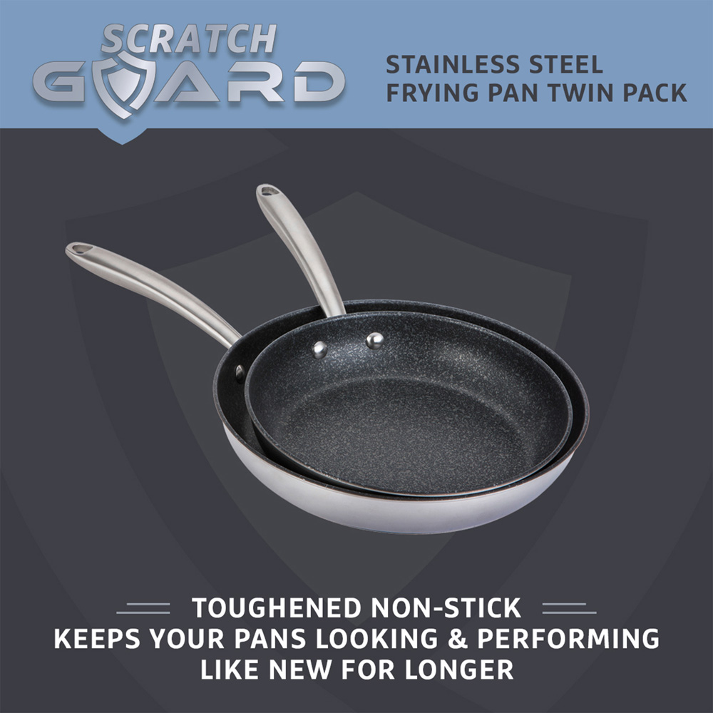 Prestige 2 Piece Scratch Guard Stainless Steel Frying Pan Image 2