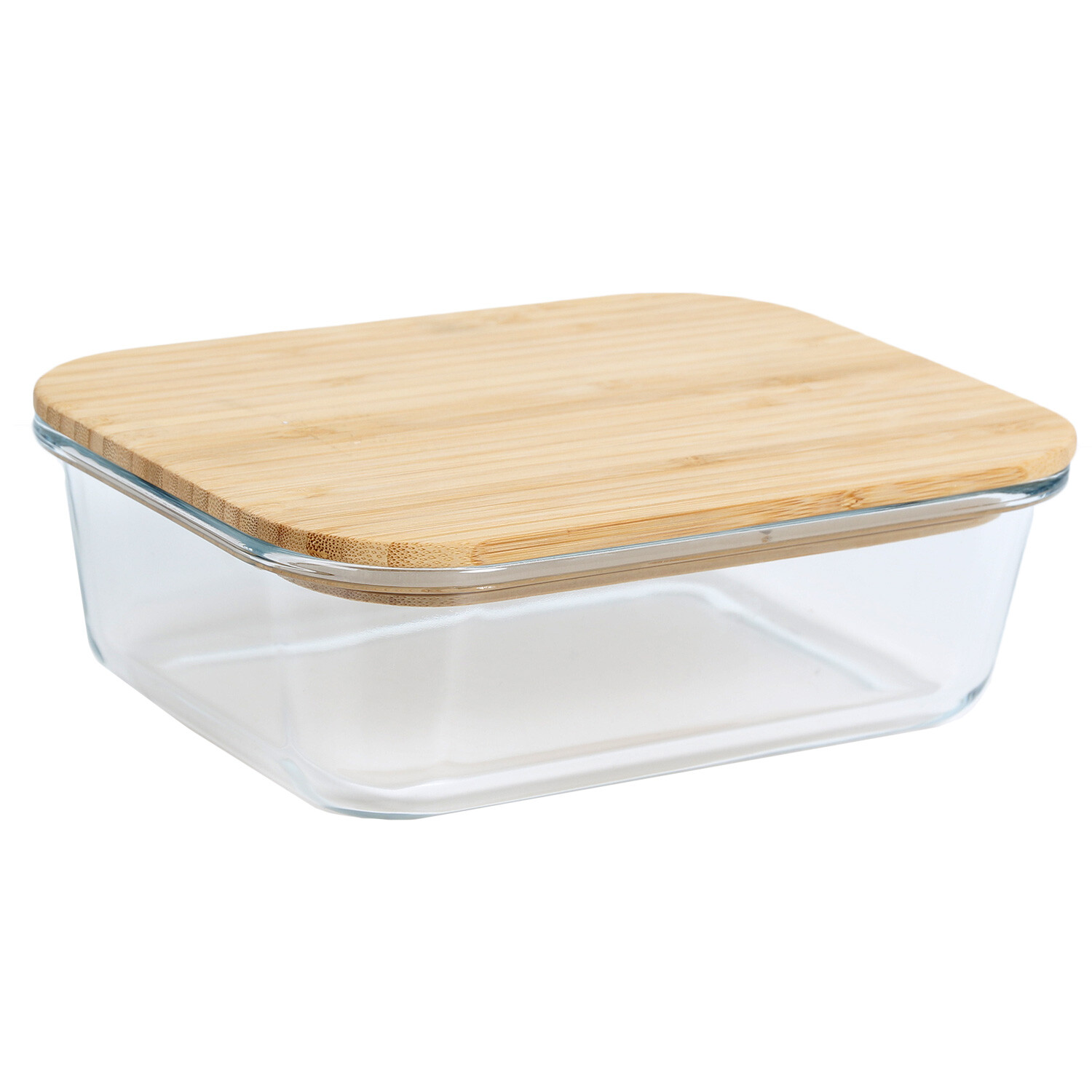 Glass Food Container with Bamboo Lid Image