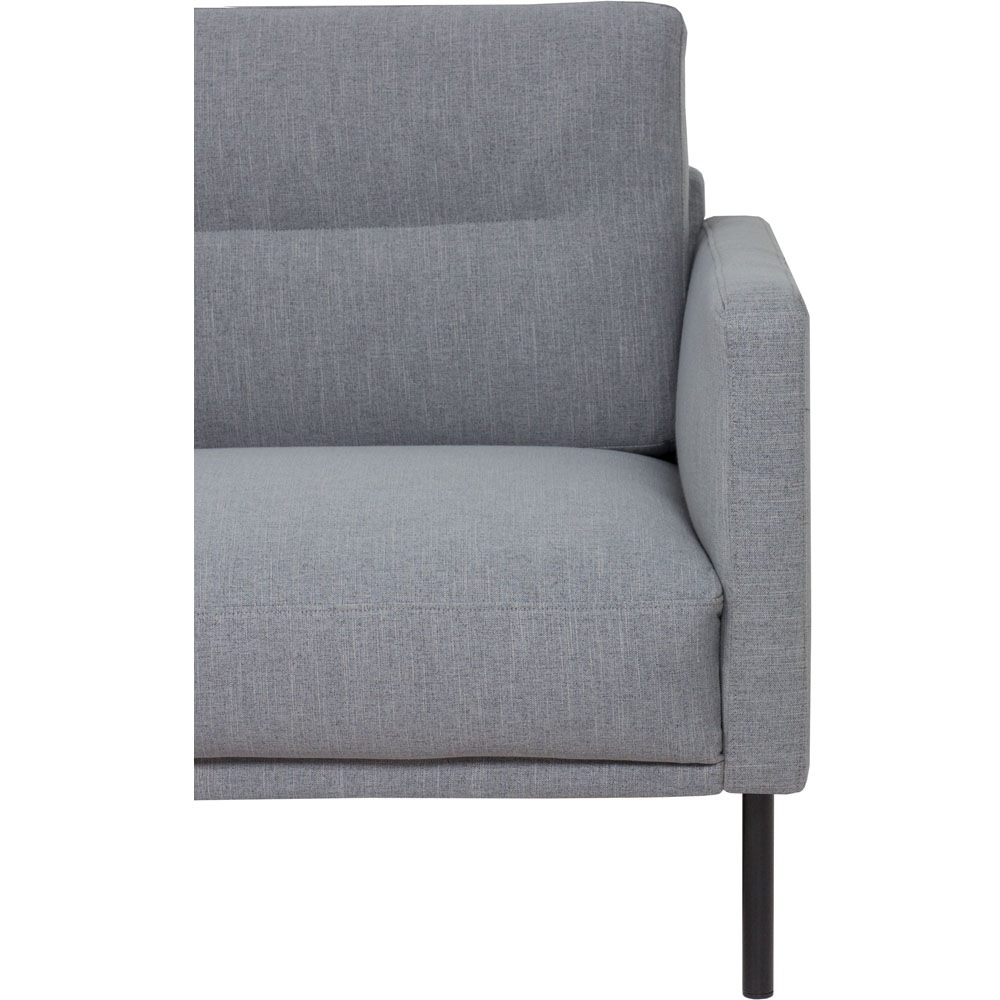 Florence Larvik 3 Seater Grey LH Chaiselongue Sofa with Black Legs Image 6