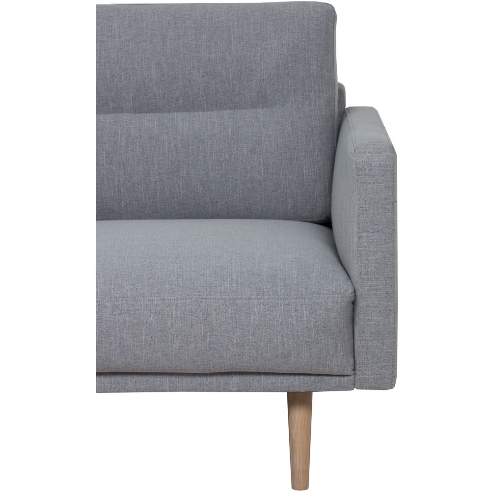 Florence Larvik 3 Seater Grey LH Chaiselongue Sofa with Oak Legs Image 6