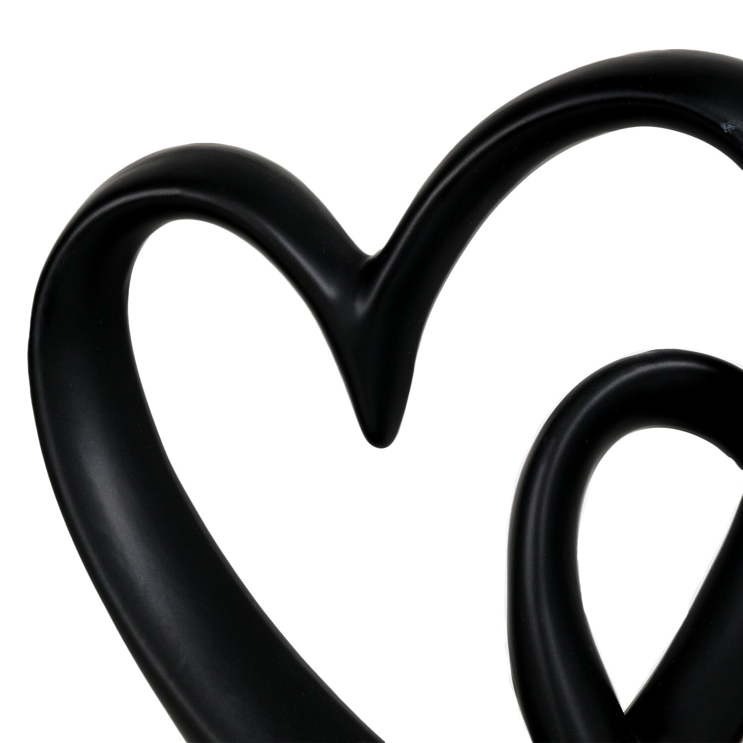 Single Black or White Double Heart Ornament in Assorted styles Image 3
