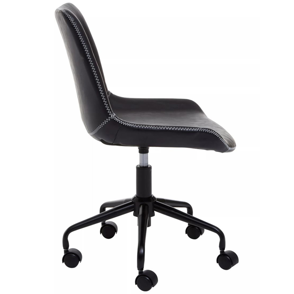 Premier Housewares Bloomberg Black Swivel Office Chair Image 3