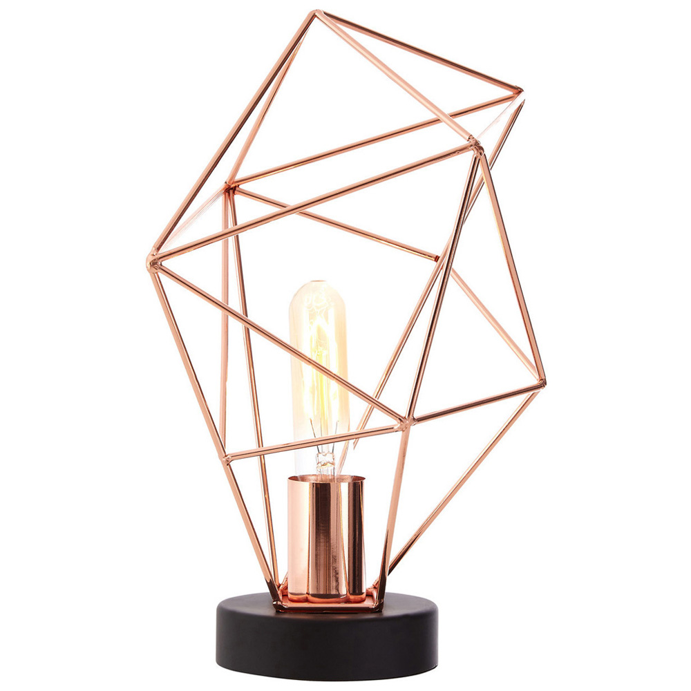 Premier Housewares Copper Finish Table Lamp Image 1