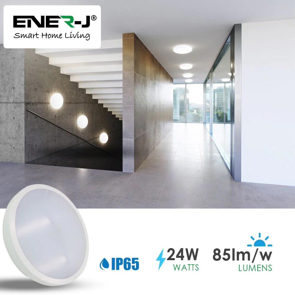 ENER-J 24W 6000K LED Bulkhead Ceiling Light Image 5