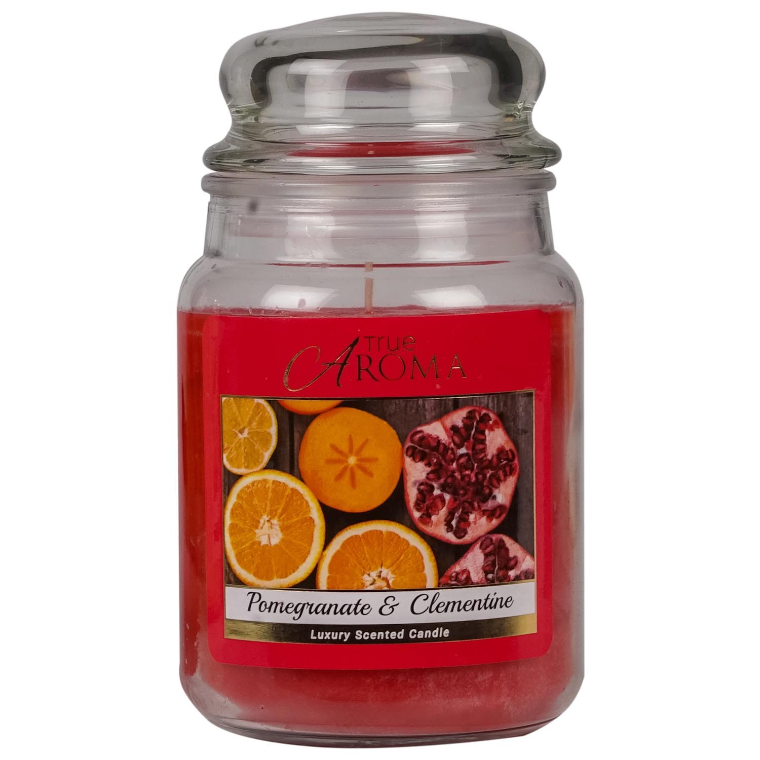 True Aroma Pomegranate and Clementine Mason Jar Candle Image