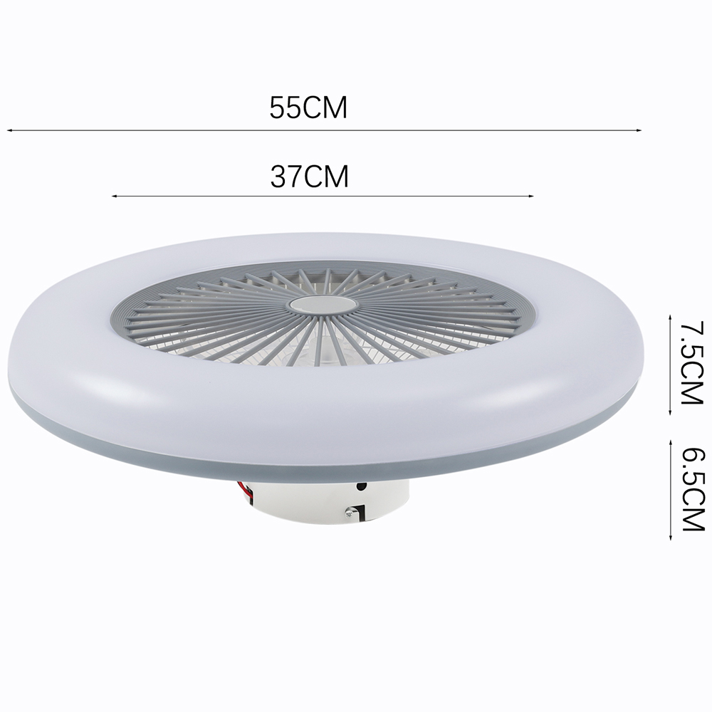 Living and Home White Adjustable Round Ceiling Fan with Light Image 6
