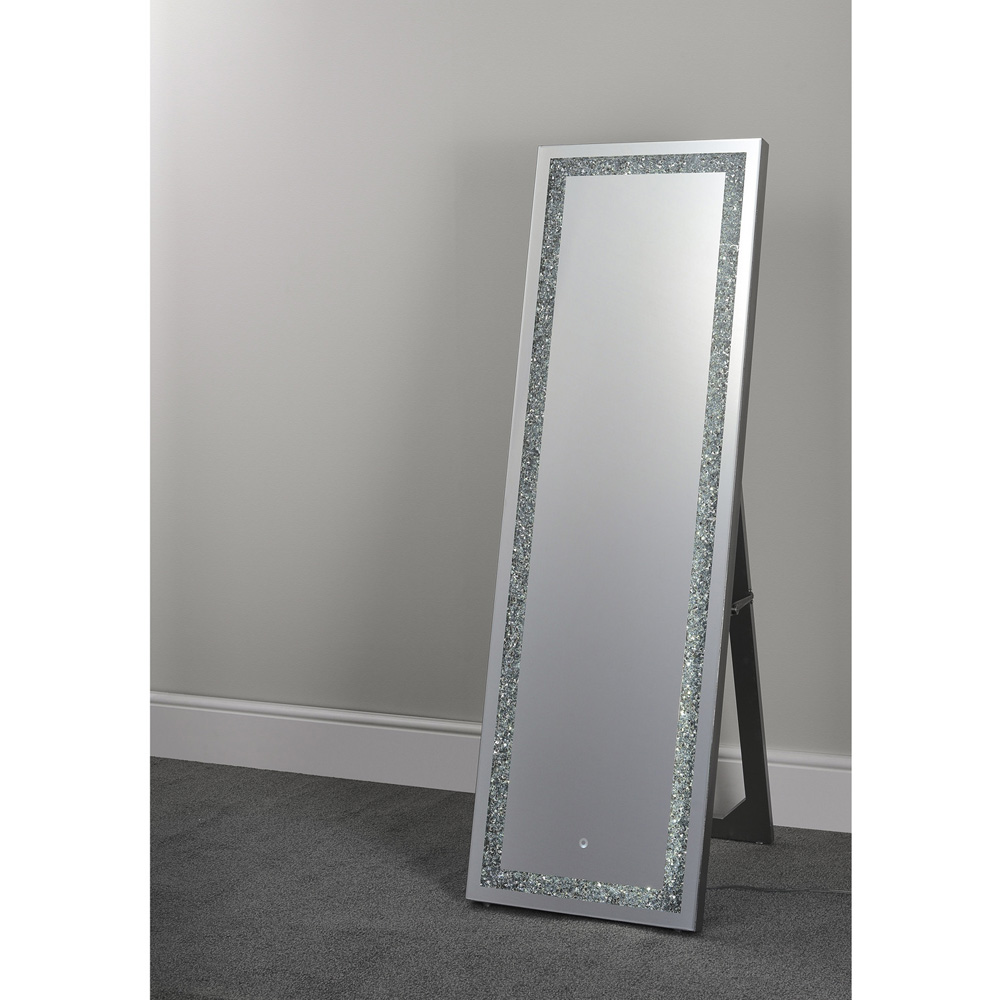 Crystal Effect LED Free Standing Mirror 153 x 48cm Image 3