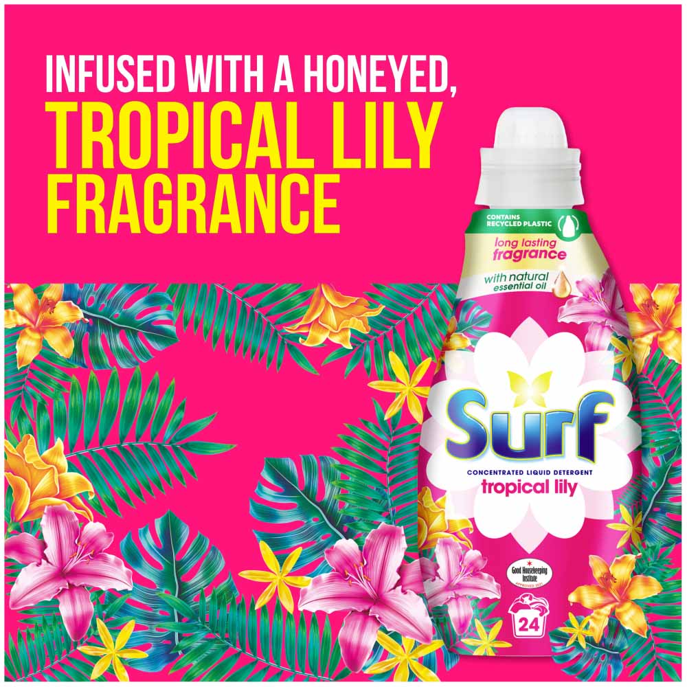 Surf Tropical Lily Concentrated Liquid Laundry Detergent 24 Washes 648ml Image 7