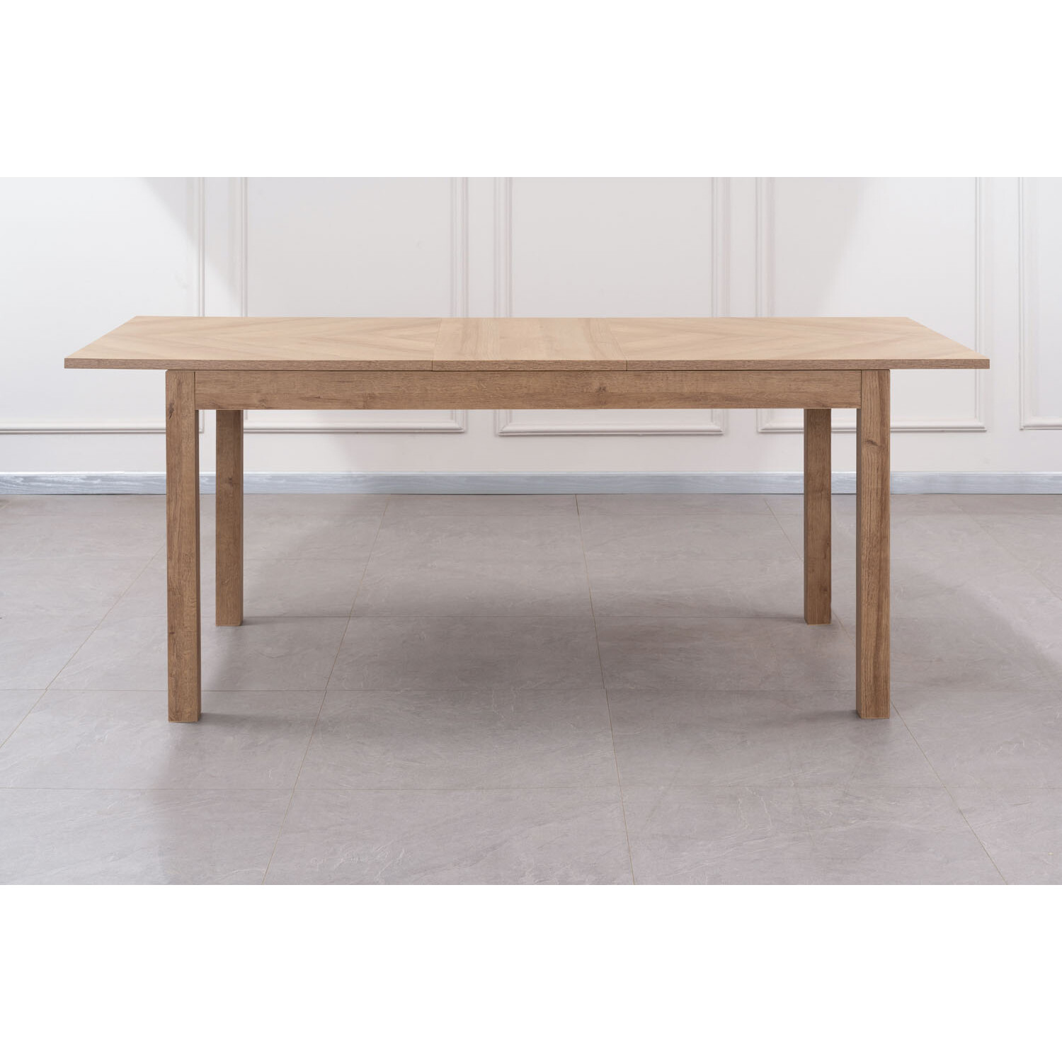 Oxford Parquet 6 Seater 150 to 190cm Extending Dining Table Oak Image 4
