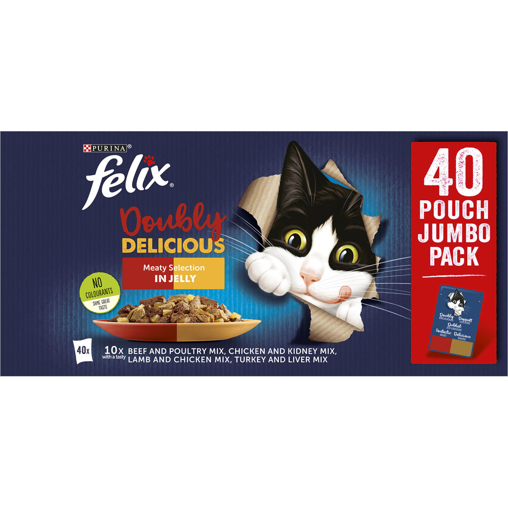 Felix Doubly Delicious Cat Food Meaty 40 x 100g   Image 7