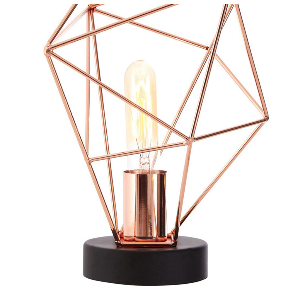 Premier Housewares Copper Finish Table Lamp Image 3