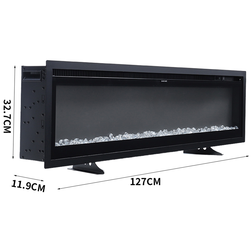 Living and Home Black Electric Fireplace with Remote 50 inch Image 6