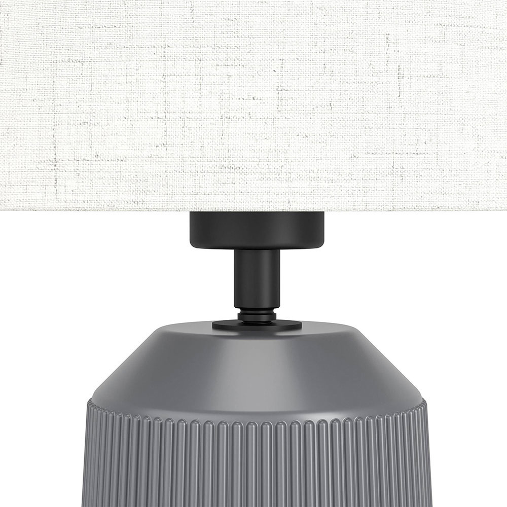 EGLO Capalbio Grey and White Table Lamp Image 3