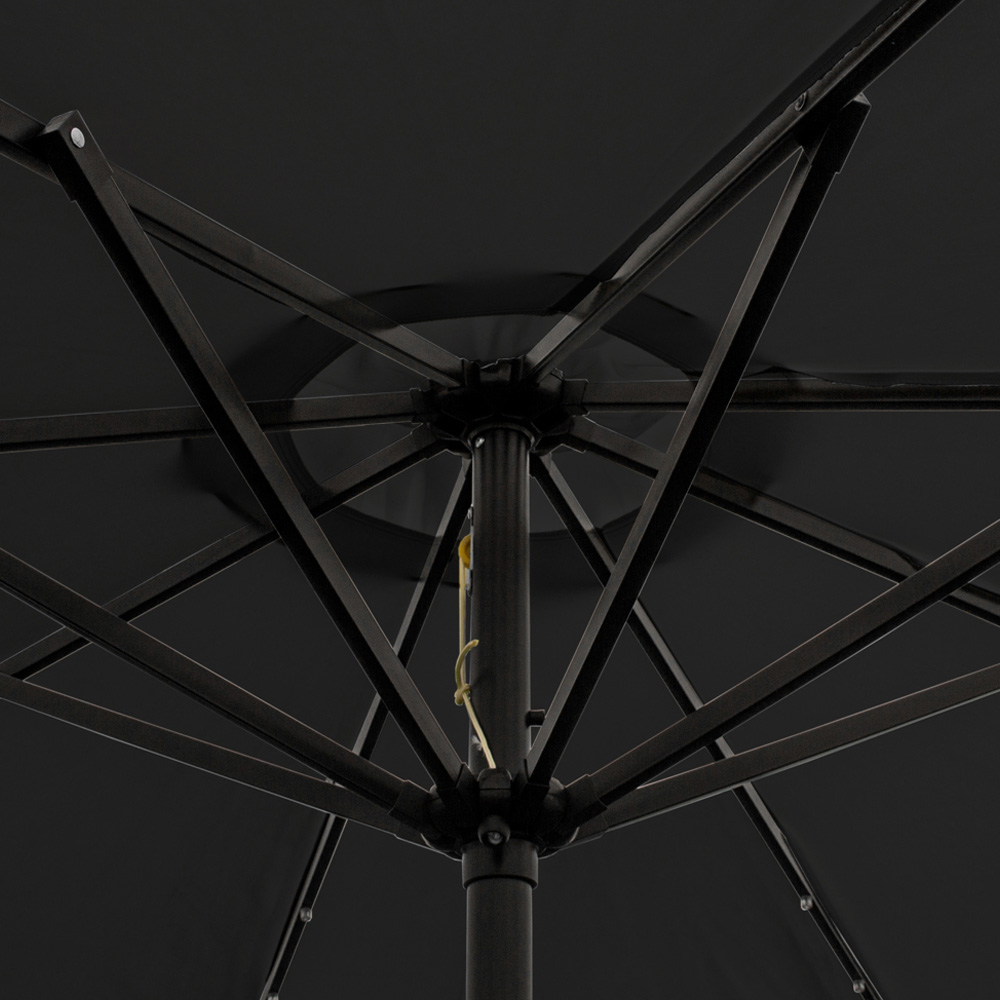 Monster Shop Black Tilt Design LED Parasol 2.4m Image 4