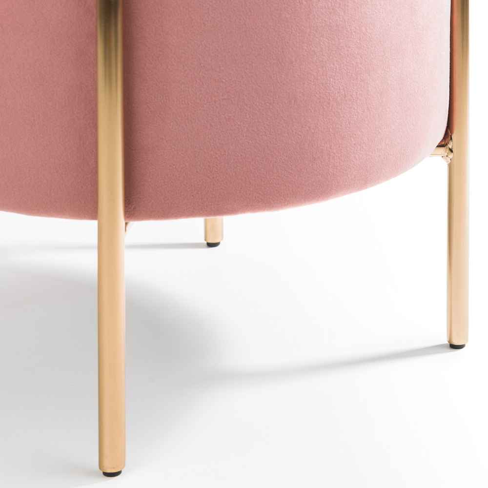 Julian Bowen Harrogate Pink Dressing Table Stool Image 4