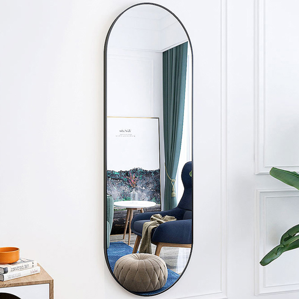 Living and Home Black Frame Full Length Standing Mirror 40 x 120cm Image 7