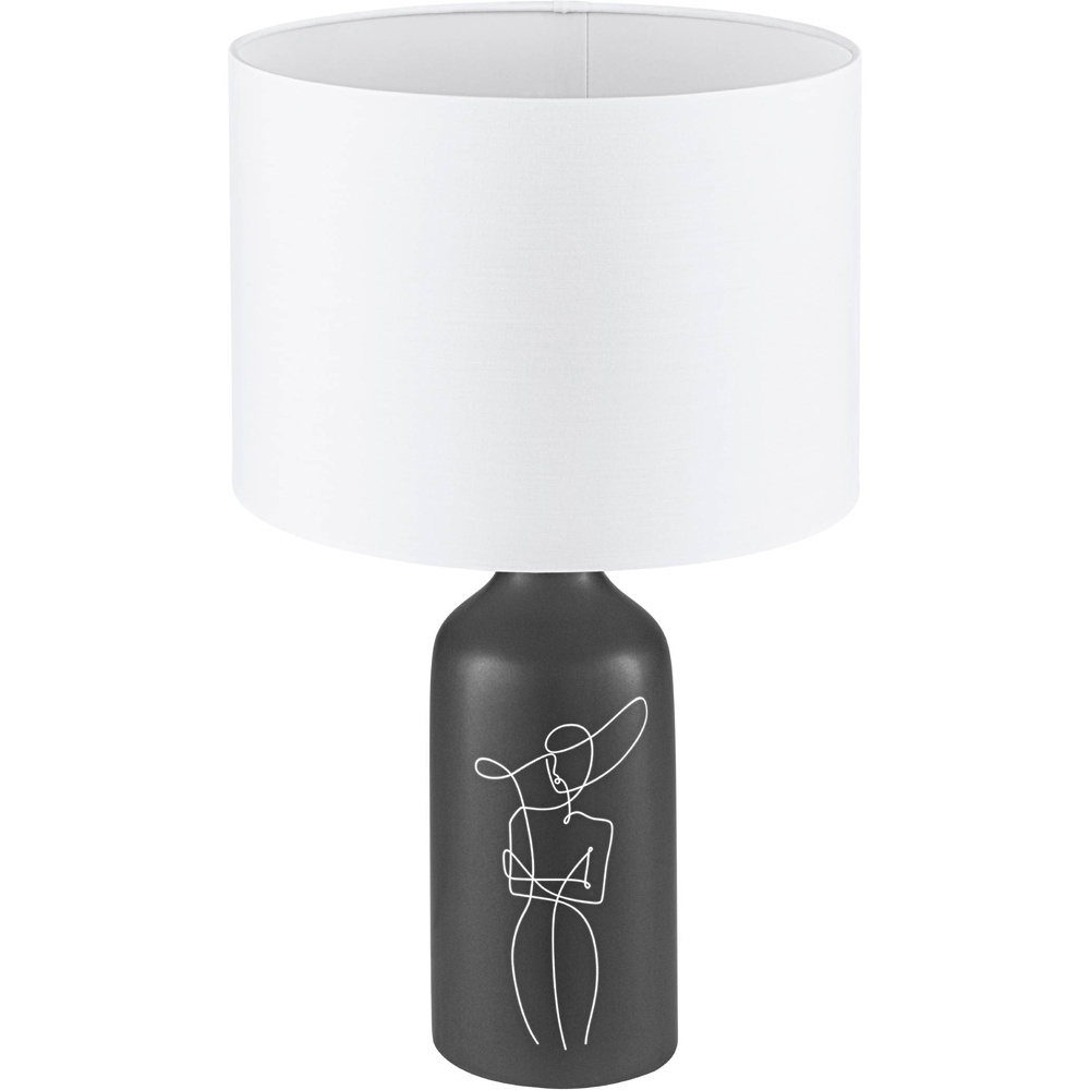 EGLO Vinoza Black Ceramic Table Lamp Image 1