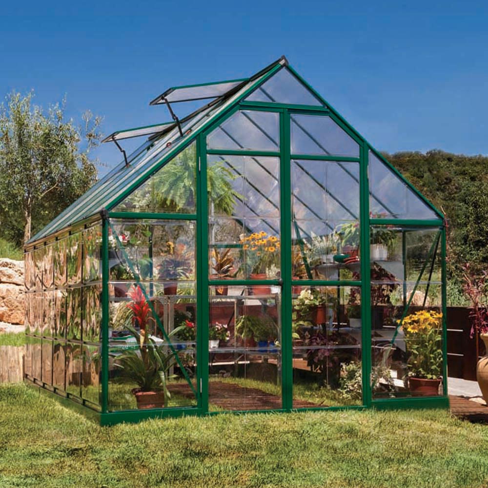 Palram Canopia Balance Green Polycarbonate 8 x 12ft Greenhouse Image 2
