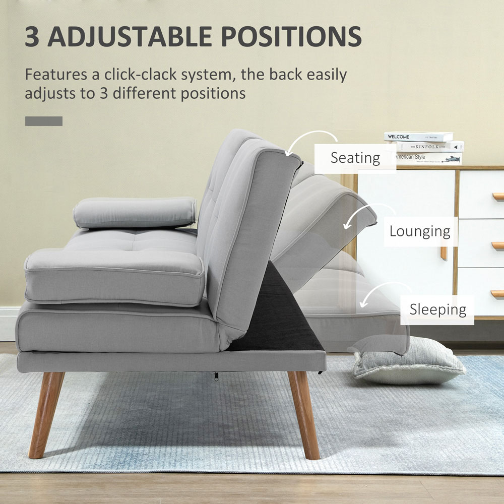 Portland Single Sleeper Scandinavian Style Recliner Sofa Bed Image 5