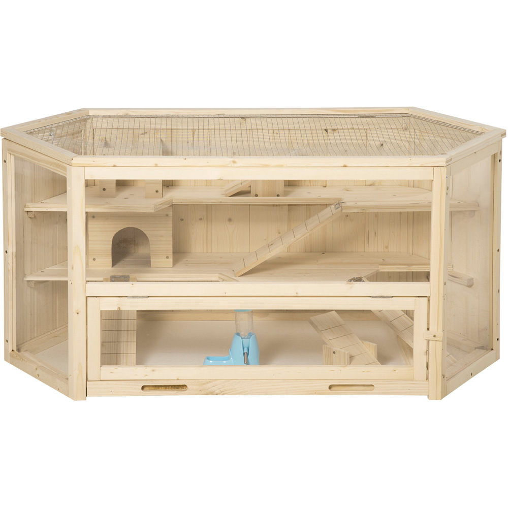 PawHut 3 Tier Wooden Hamster Play Centre Image 1