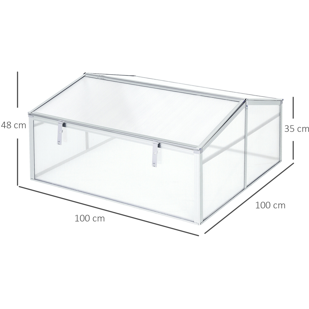 Outsunny Aluminum Polycarbonate 3 x 6ft Greenhouse Image 7