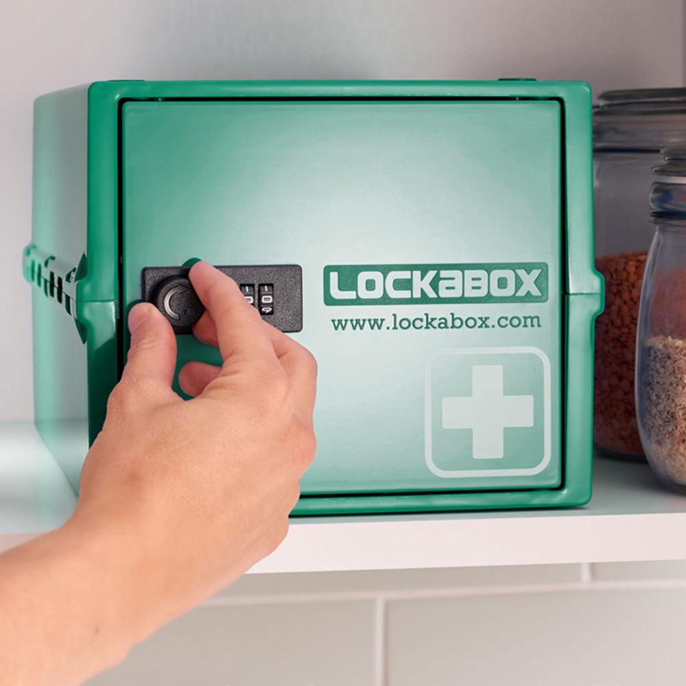 Lockabox One Medi Green Lockable Safe Box 10.5L Image 2