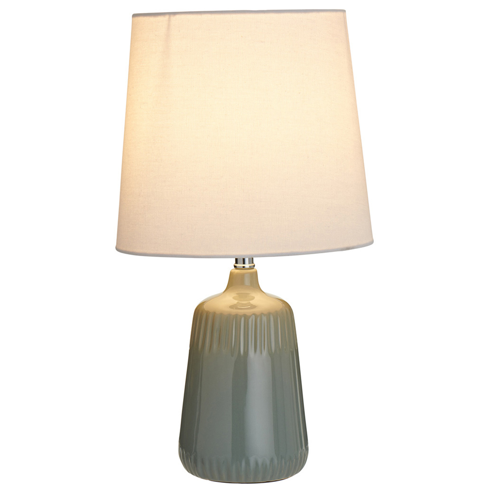 Wilko Grey Ceramic Dash Table Lamp Image 5