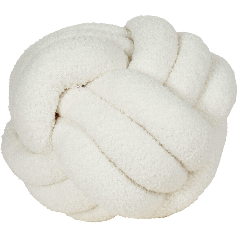 Divante Ivory Knot Boucle Cushion Image 1