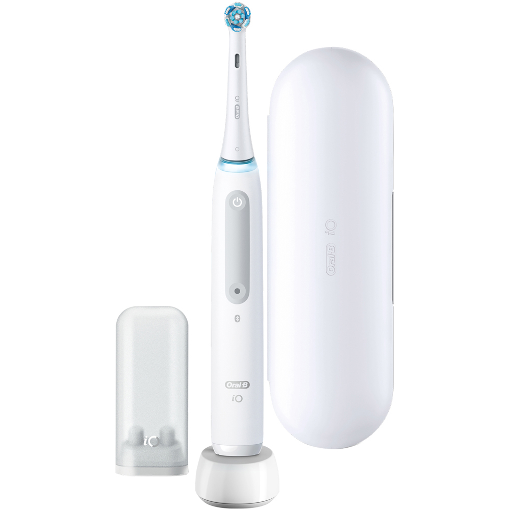 Oral-B iO Series 4 White Rechargeable Toothbrush Operated Electric Toothbrush With Travel Case Image 2