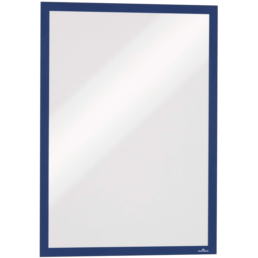Durable Duraframe A3 Blue Magnetic Document Signage Frame 5 Pack Image 1
