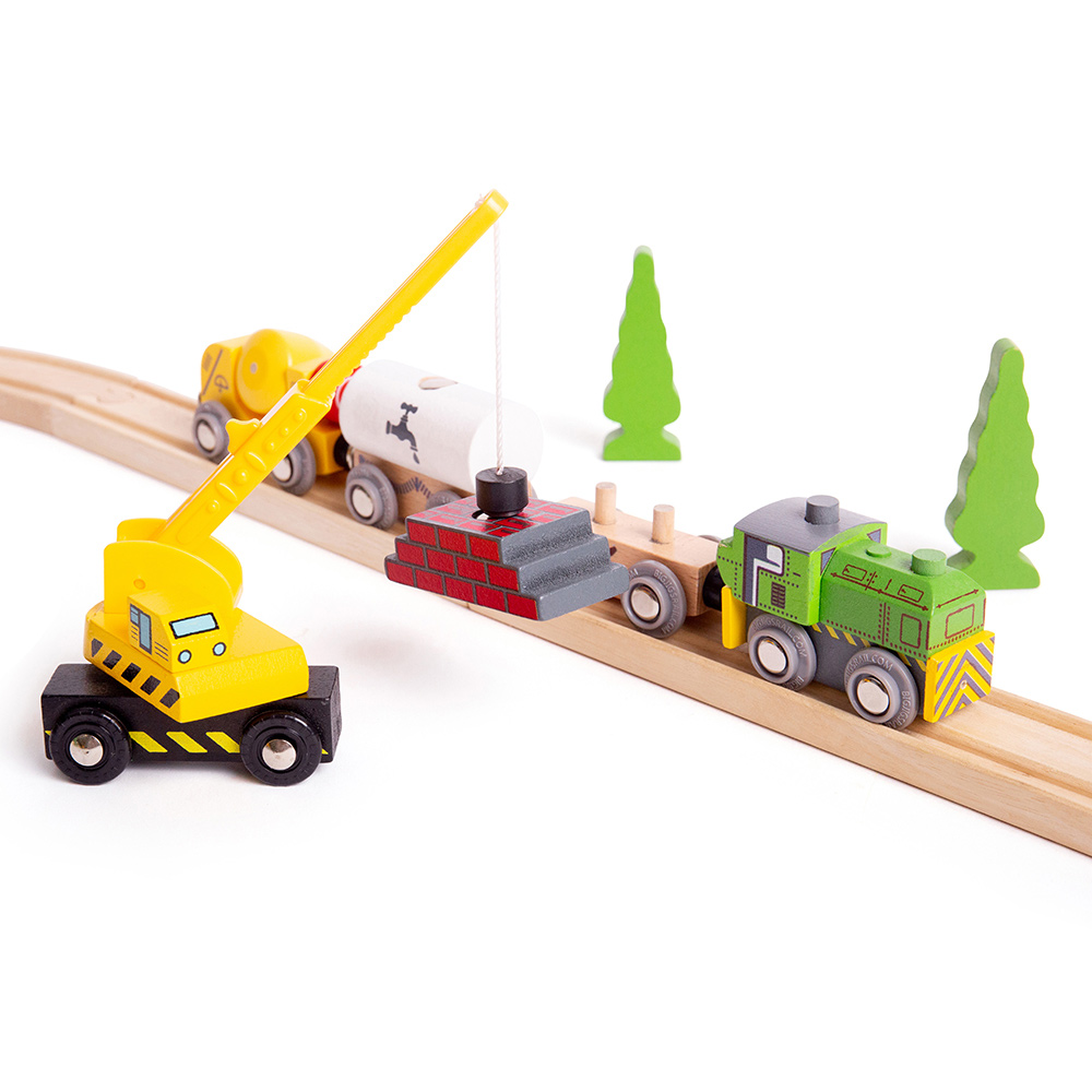 BigJigs Toys Rail Site Vehicles Image 4