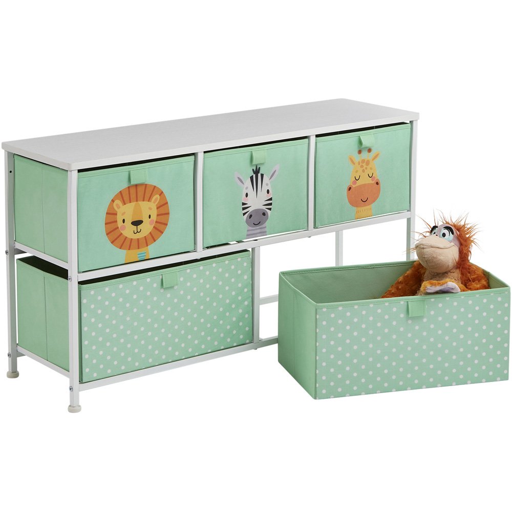 Liberty House Toys Kids Jungle 5 Drawer Storage Chest Image 4