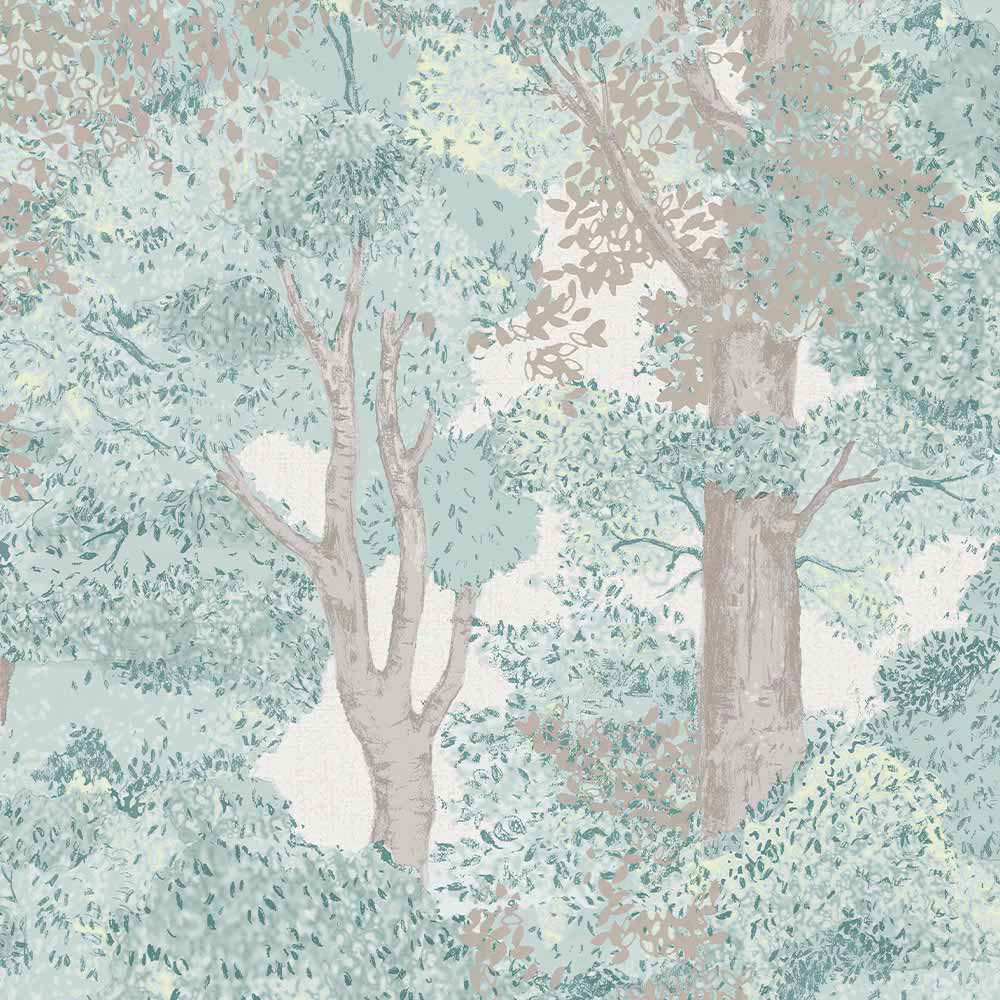 Wilko Easy Tranquil Woodland Green Wallpaper Image 2
