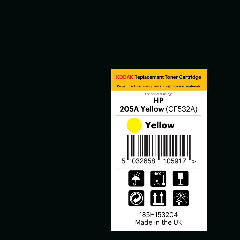 Kodak HP CF532A Yellow Replacement Laser Cartridge Image 2